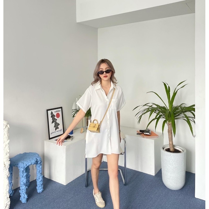 Kemeja ใหม่ BEFAST - ZEC Womens Dress JUZI / Gigi Shirt Dress Shirt - Womens Dress Shirt - Long Shir