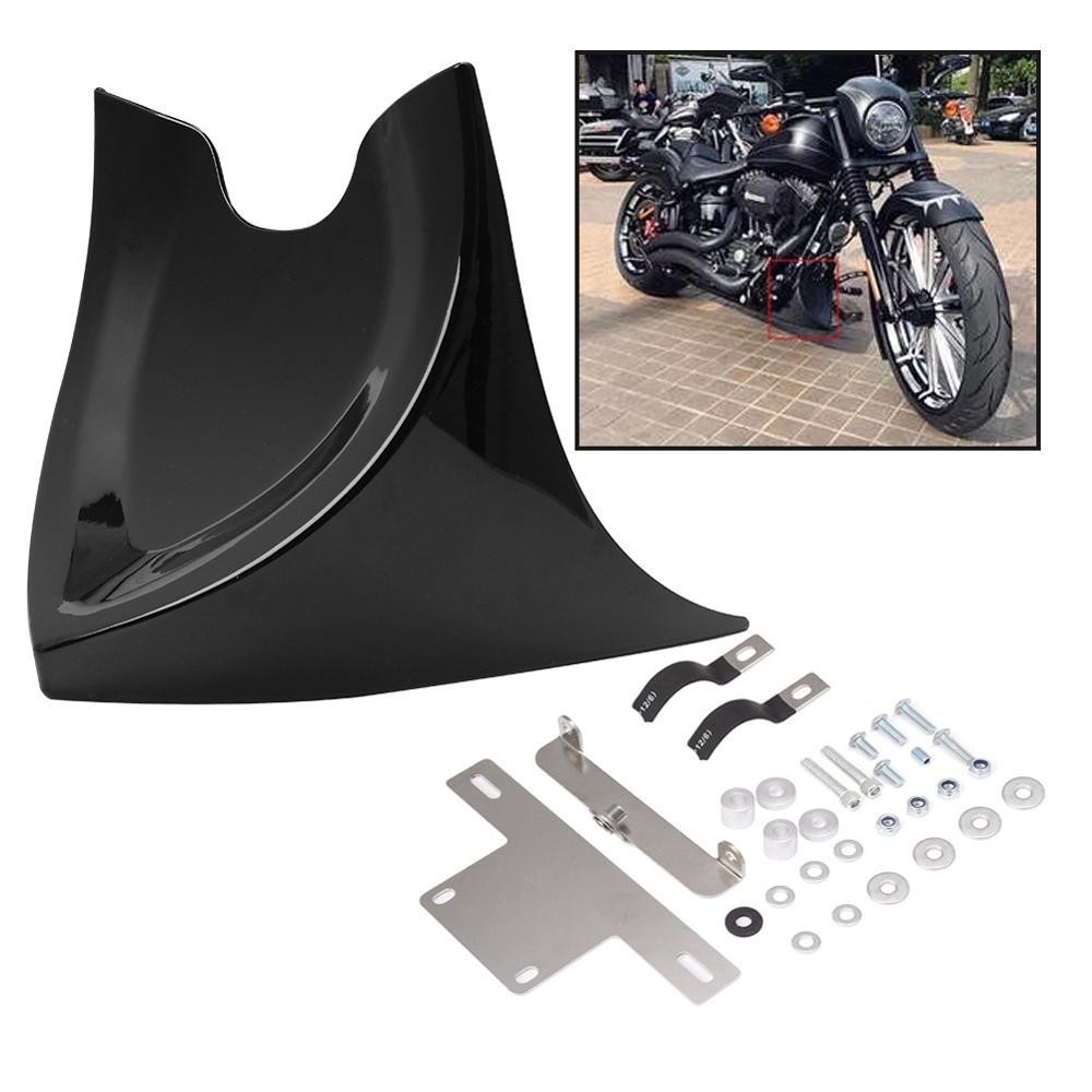 CK Motorcycle Universal Black Lower Chin Fairing Front Spoiler For Harley Sportster XL Fatboy Softai V-ROD Touring Glide