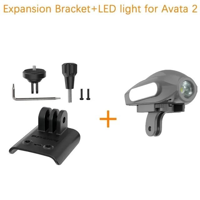 Sunnylife ไฟ Led Mount Gopro สําหรับ dji avata 2 กล้องวงเล็บด้านบน Gopro กล้องกีฬาอะแดปเตอร์ Mount Clamp Holder Fix ขยายไฟฉาย