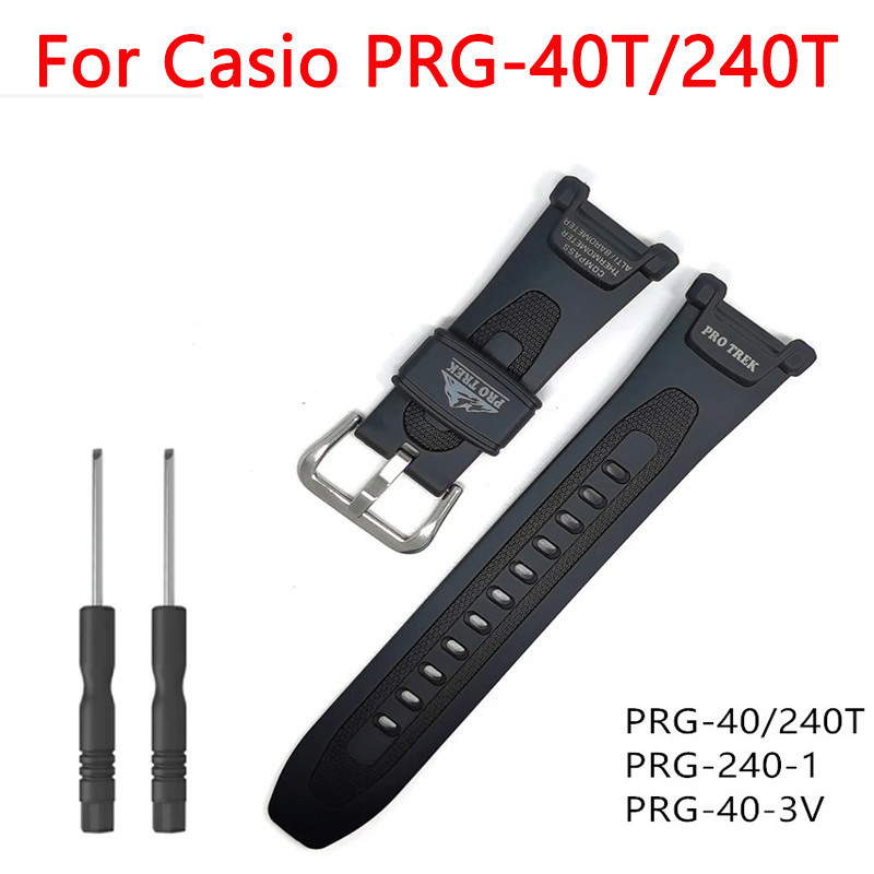 สายยางสําหรับ Casio Protrek PRG-240 PRG-40 Pathfinder Series ผู ้ ชายกีฬานาฬิกากันน ้ ําอุปกรณ ์ เสริม
