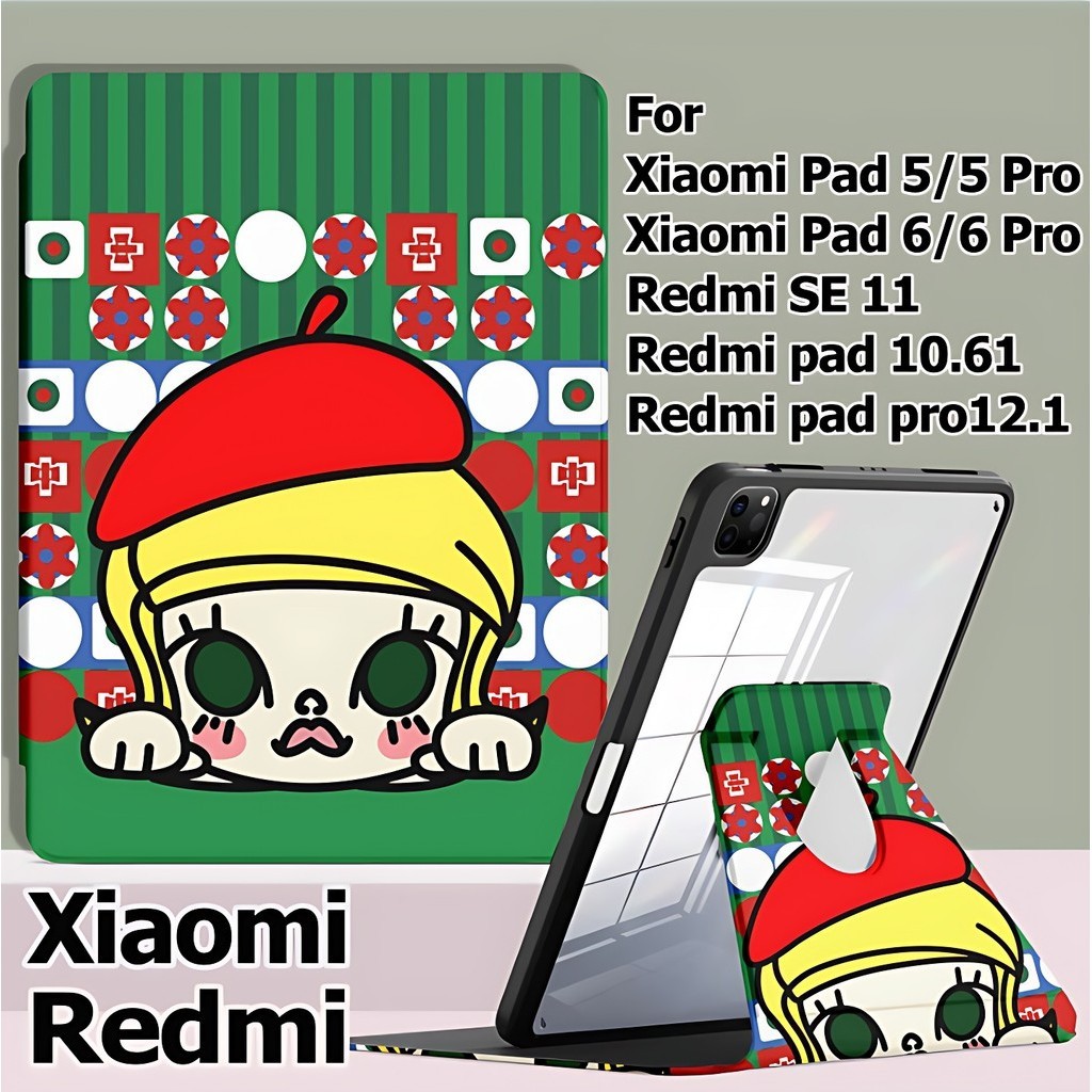 เคส Xiaomi 360° เคสแท็บเล็ต Xiaomi Pad 6 6Pro Mi Pad 5/5 Pro เคส Redmi SE 11inch Redmi Pad 10.61 pad pro12.1 Molly เคสMI