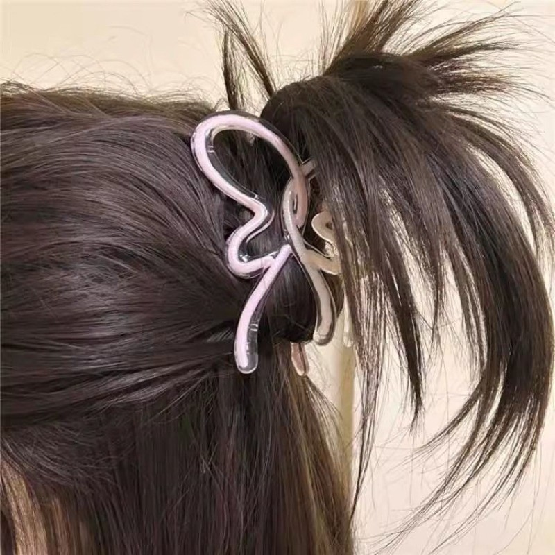 ใหม ่ เกาหลีแฟชั ่ นใหม ่ กิ ๊ บติดผมผู ้ หญิงหวานอะคริลิคโบว ์ Hairpin อุปกรณ ์ เสริมผม