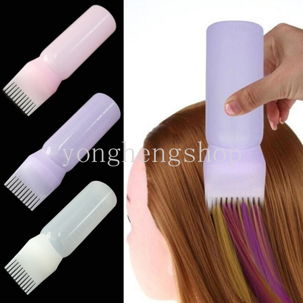 160ml ย้อมผม Applicator ขวดขนาดหัวแปรงล้างหวีทําสีแชมพูย้อมสีขวด Dispensing Salon Hairdressing จัดแต่งทรงผมเครื่องมือ