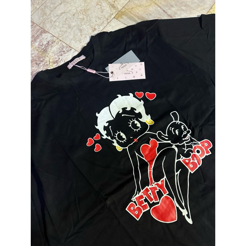 (มือ1) TEEDA BETTY BOOP เสื้อยืดงานป้ายโอเวอร์ไซร้