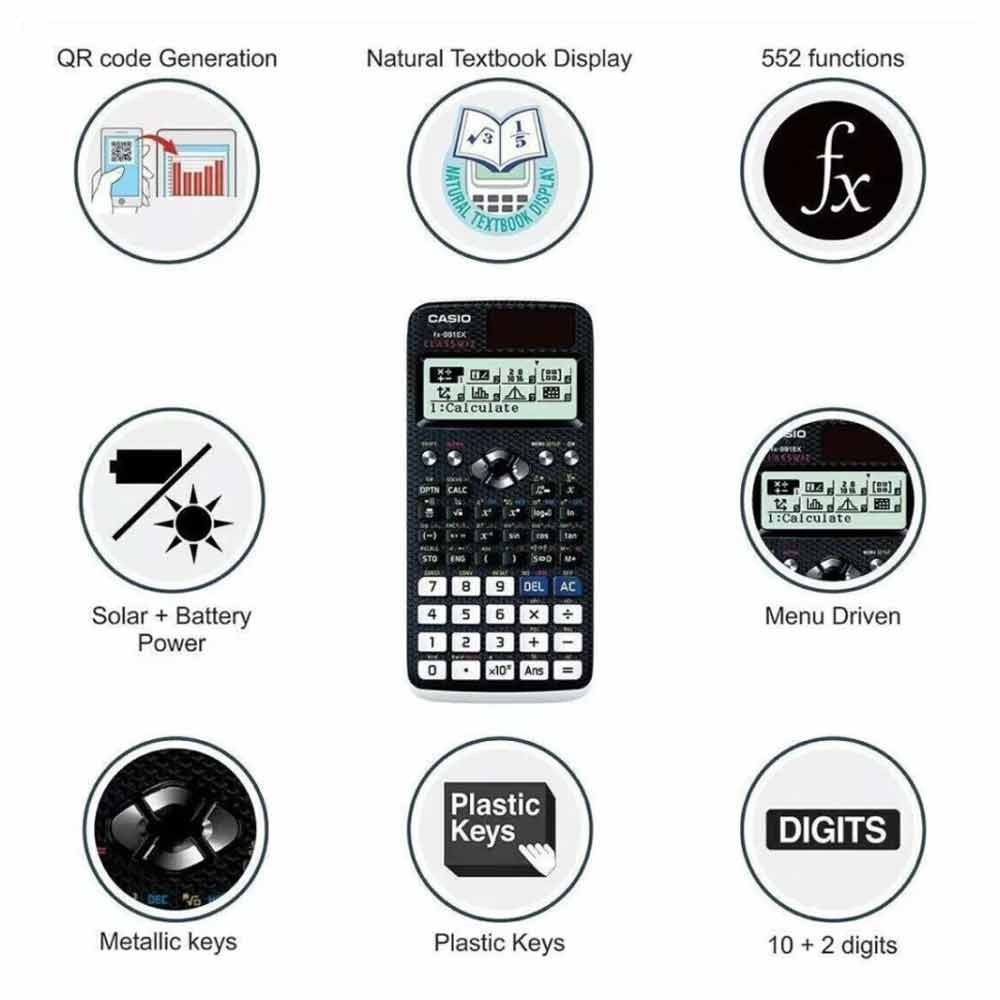 Casio FX-991EX FX991ex FX 991ex Scientific Calculator Classwiz scientific Calculator Black