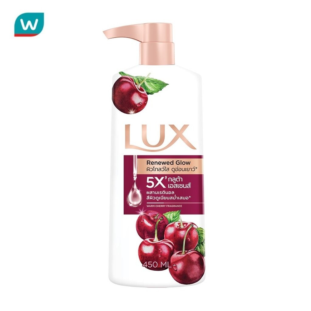 Lux ลักส์ ครีมอาบน้ำ รีนิว โกลว์ 450 มล.