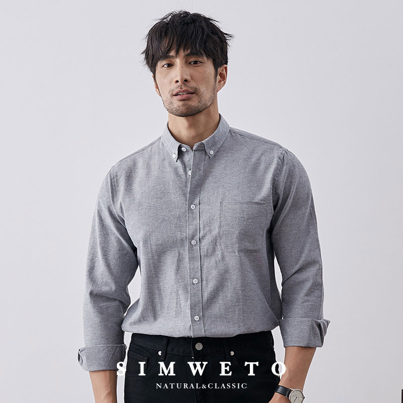 เสื้อเชิ้ตแขนยาวสไตล์เกาหลีสำหรับผู้ชาย ดีไซน์ซีทรูทันสมัย