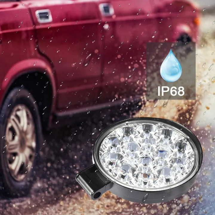 เเพค 2ชิ้น สว่างตาเเตก!ไฟสปอร์ตไลท์รถยนต์ไฟหน้ารถไฟท้าย12V-24Vเเสงขาว แบบกลม LED SPOT BEAM US 42WQ-48W ราคา ถูกที่สุด ดีลบีเคเค แกลเลอรีภาพที่ 7
