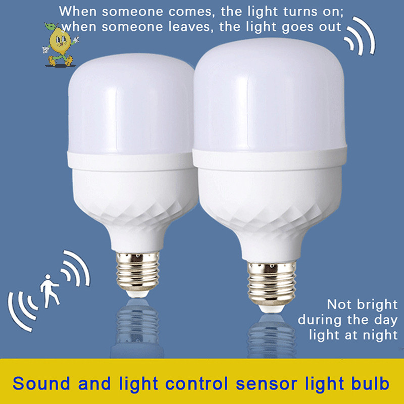 [mozh ] Auto ON/OFF Induction Bulb Sensor Automatic Motion Sensor หลอดไฟ LED Smart Voice-activated Bulb 220V ประหยัดพลังงาน [TH ]