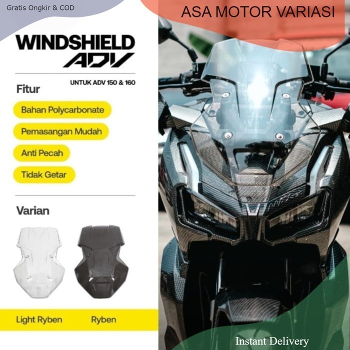 กระบังหน้า ADV 160 ADV 150 NEMO TST clear Rayben Bening - Light Rayben, มอเตอร์ Type X3