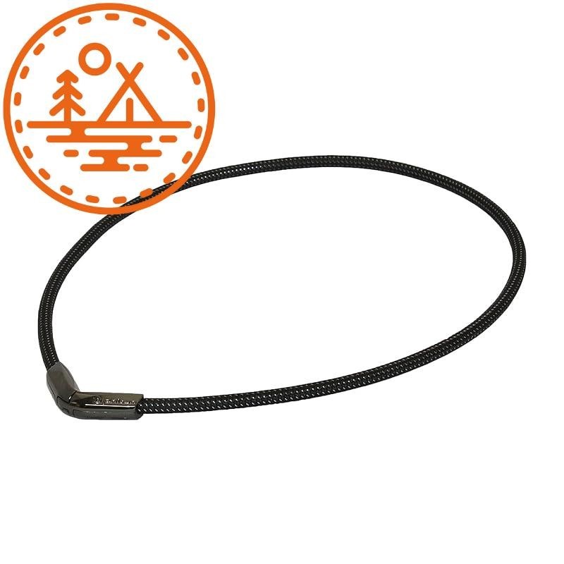 Phiten Necklace RAKUWA Neck X50 V Type Metallic Black 50cm