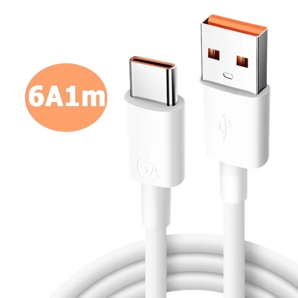 สายชาร์จ Type C ความเร็วสูง 1 ม. 6A 120W สําหรับแล็ปท็อป โทรศัพท์