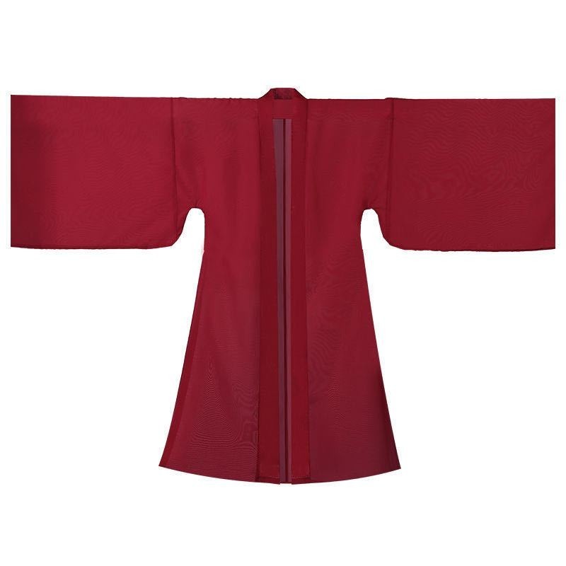 Hanfu Big Sleeve Shirt Single Piece Outer Tulle Chiffon Big Sleeve Shirt All-Match Hanfu Wide Sleeve Cabbage Price ข้อบกพร่องเล็กน้อย Carefully Shoot