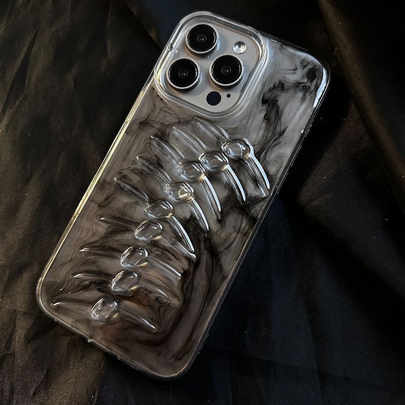 [G-Plus Studio] Crystal Smudge Fishbone เหมาะสําหรับ iPhone15promax เคสโทรศัพท์ 13 สไตล์ใหม่ 14proma
