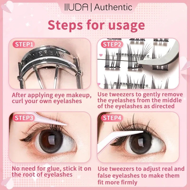 ขนตาปลอมแบบไร้กาว – DIY ต่อขนตาปุยหนาแบบใช้ซ้ําได้ – ส่วนแบบมีกาวในตัวต่อขนตาแบบนุ่มธรรมชาติ ราคา ถูกที่สุด ดีลบีเคเค แกลเลอรีภาพที่ 9