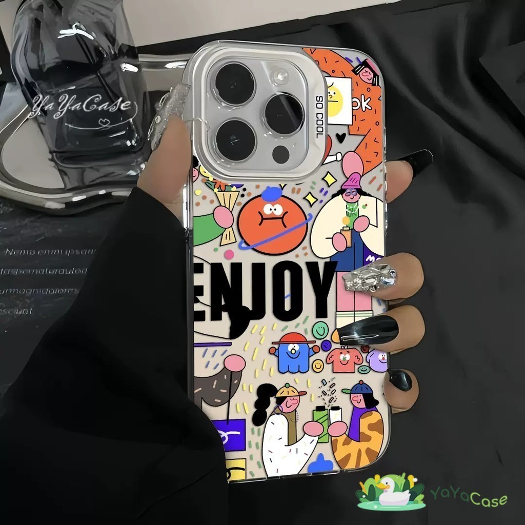 สำหรับ iPhone11 13 CASE FOR เคสไอโฟน15 14 12 Pro Max 15 14 7 8 Plus X XR XS MAX Boys and Monstersรุ่น ขั้นสูง สี เงินเคส