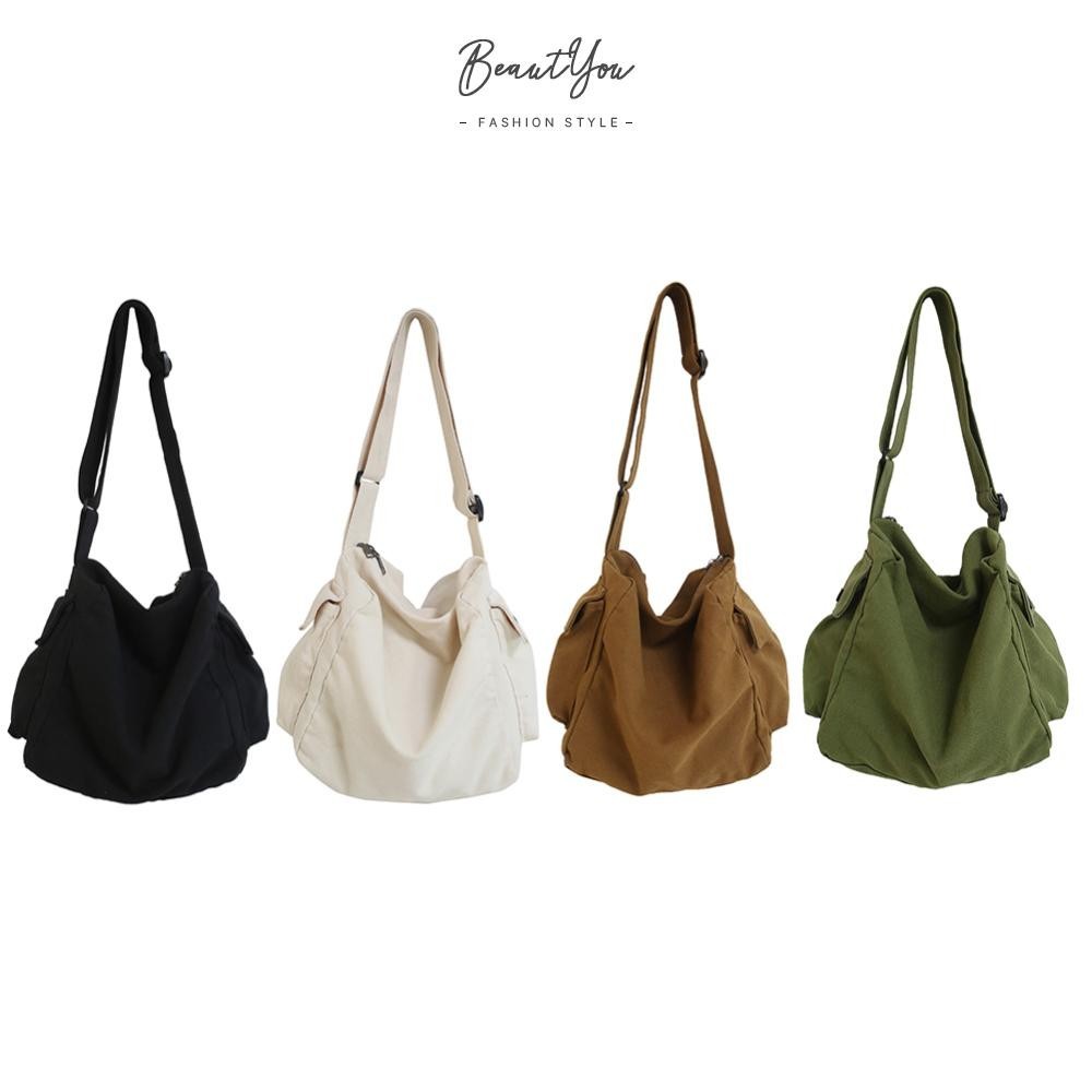 กระเป๋าสะพายข้าง 11.4x9.8(H)x8.7(W) ใน Hobo Tote Bag กระเป๋านักเรียนสําหรับผู้หญิงผู้หญิงผู้ชาย [BeautYou.th]