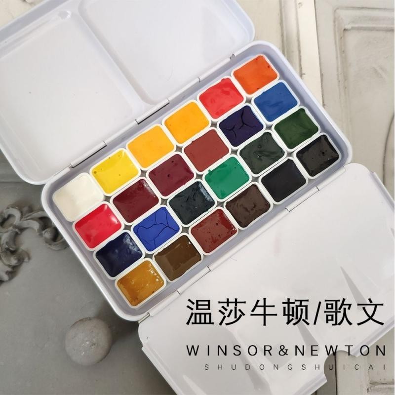 Winsor Newton สีน้ําเม็ดสีบรรจุ Winsor Newton Songwriting อย่างเป็นทางการ 24 สีสี 45 สี Solid สีน้ํา