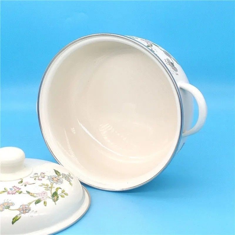 หนา 16-20 ซม.เคลือบเคลือบหม้อซุปฐานทอด Non-Stick กระทะต้มหม้อสตูว์ Decoction ยา Lard ชามหม้อบะหมี่กึ่งสําเร็จรูป 7GIM - รูปที่ 3