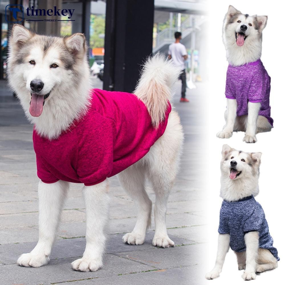 Timekey 3XL-9XL เสื้อผ้าสุนัขขนาดใหญ่ฤดูหนาวขนาดใหญ่เสื้อผ้าสัตว์เลี้ยง Golden Retriever สุนัข Solid Sweatshirt สําหรับสุนัขสัตว์เลี้ยงเครื่องแต่งกาย M5S1