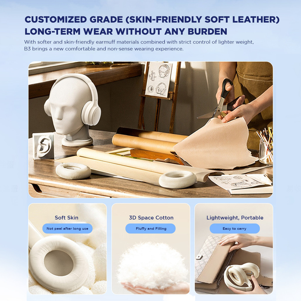 Kinyo B3 Pro หูฟังบลูทูธไร้สายแบบครอบหู 5.3 แบตอึดทนทาน พร้อมไมโครโฟน ตัดเสียงรบกวน