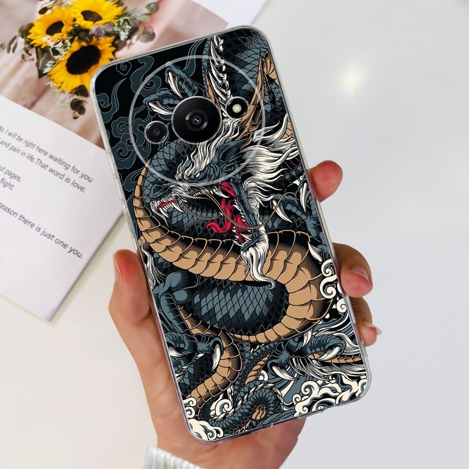 Xiaomi Redmi A3 2024 แฟชั่นมังกรโลหะสไตล์รูปแบบปลอก RedmiA3 4G ซิลิโคนนุ่ม TPU เคสโทรศัพท์ - รูปที่ 6