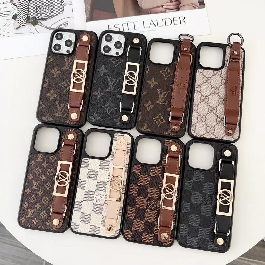 (หนัง) เคส Samsung Galaxy S24 S23 plus S22 Ultra เคสโทรศัพท์มือถือดีไซน์สายรัดข้อมือ