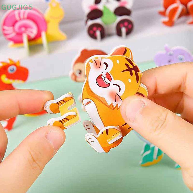 [GOGJIG5] 30 ชิ้นมินิการ์ตูนสัตว์ DIY กระดาษจิ๊กซอว์ปริศนาของเล่นเด็กวันเกิด Party Favors รางวัลอนุบาล Pinata ฟิลเลอร์ UO
