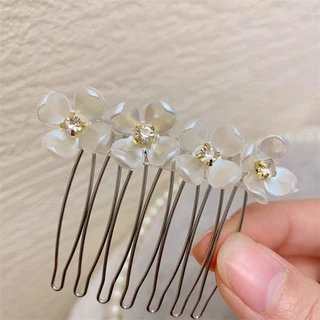 2025 Rhinestone ใส่หวีคลิปผม Headdress หวีผม Hair Coiler