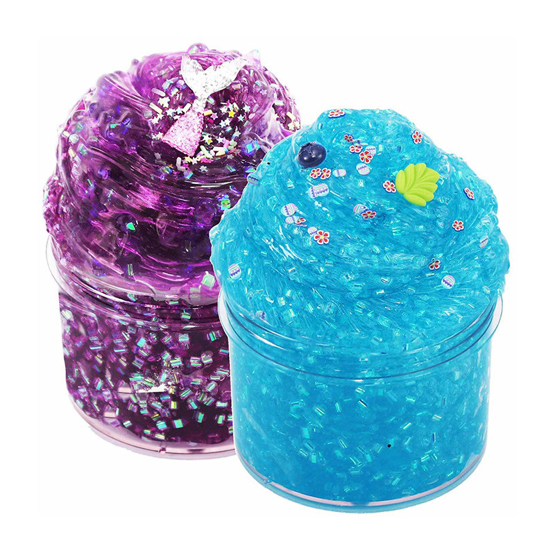 Crystal Mermaid Slime Kit 180ml ของเล่นบรรเทาความเครียดสําหรับเด็ก 70/180ml