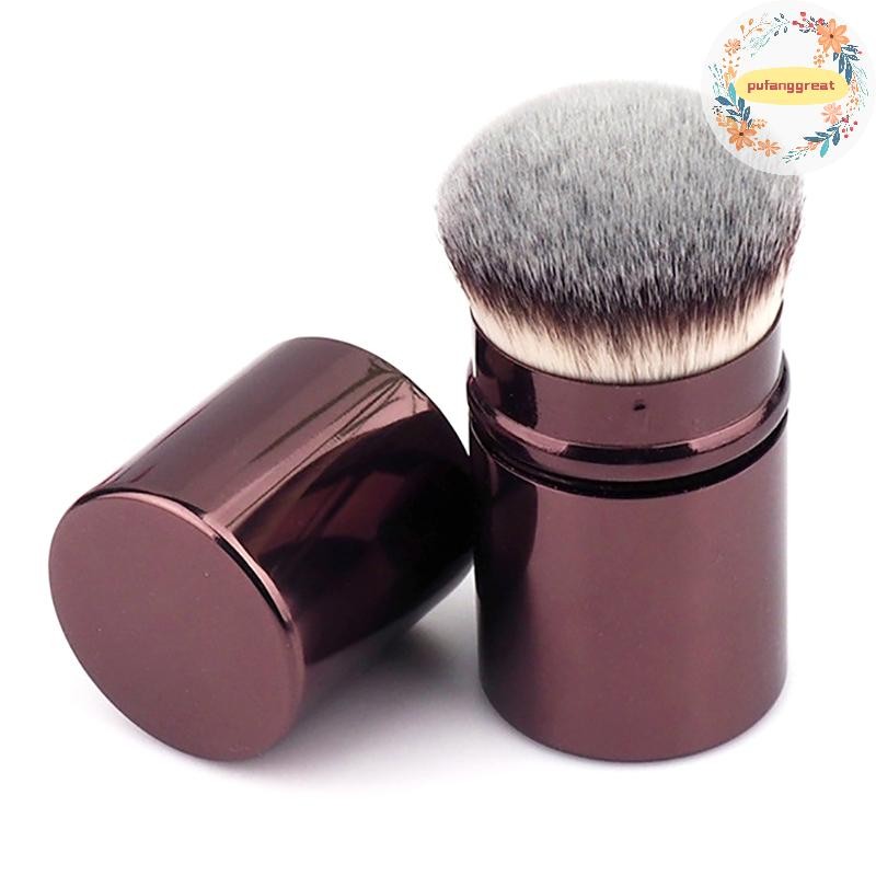 Pufanggreat 1 ชิ้น Retractable Kabuki แปรง Retractable แปรงรองพื้น Foundation Powder Contour แปรงแต่งหน้าแบบพกพา Make Up แปรง TH