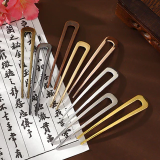 Simple U-Shape Hairpins Elegant โลหะผม Sticks สําหรับผู้หญิงเครื่องมือจัดแต่งทรงผมของขวัญหัวอุปกรณ์เสริม