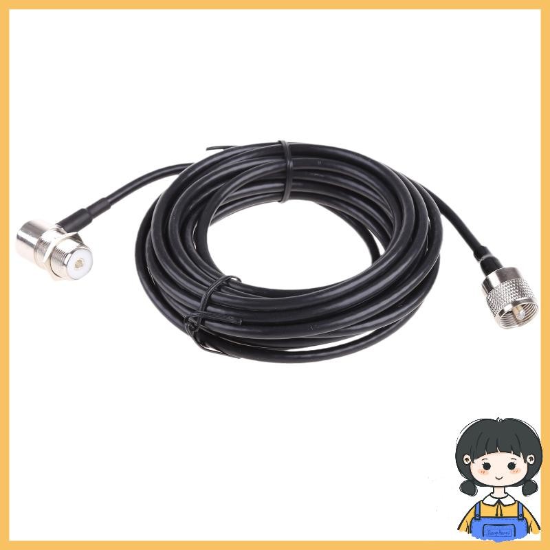 บาง RG58 5M สายโคแอกเชียล PL259 ชาย SO239 หญิงสําหรับวิทยุมือถือ