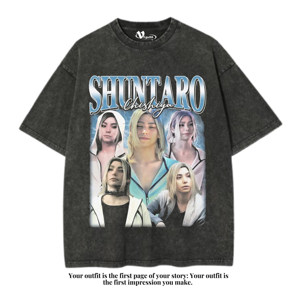 VEGA88 *shuntaro chishiya* เสื้อยืดโอเวอร์ไซส์ | เสื้อยืดโอเวอร์ไซส์ | เสื้อยืดฟอก | ซักล้างแล้ว | เ