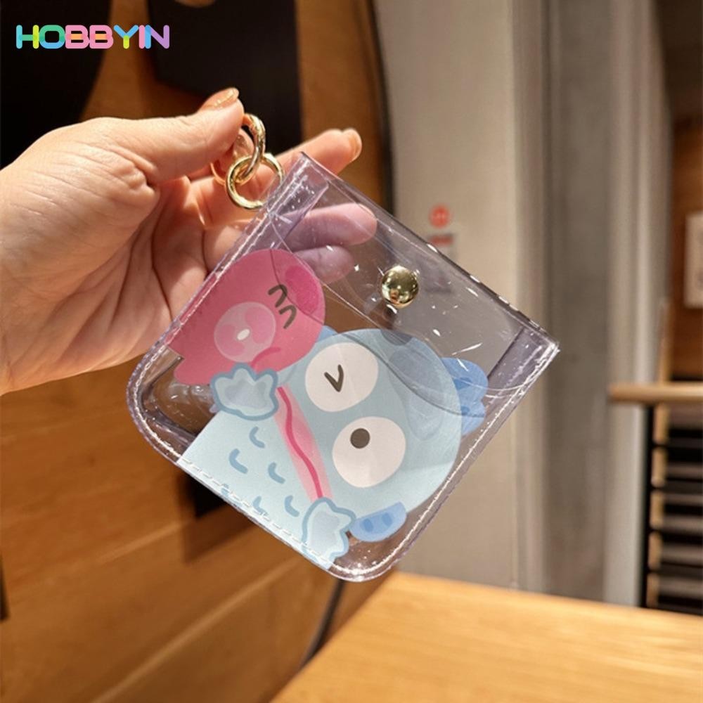 HOBBYIN กระเป๋าใส่เหรียญมินิพีวีซี,น่ารักการ์ตูนถุงเยลลี่ใส,กระเป๋าใส่เหรียญพวงกุญแจกระเป๋าแขวนขนาดเล็กลิปสติกกระเป๋า