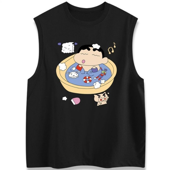 NEW เสื้อแขนกุด สกรีนลายชินจัง OP-1037