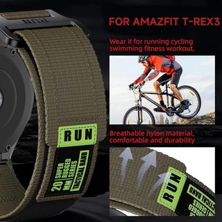 ไนลอนกีฬาสายรัดสําหรับ Amazfit T-Rex 2 3 Ultra สําหรับ Huami Amazfit Trex Pro T Rex กีฬาเข็มขัด Smartwatch สร้อยข้อมืออุปกรณ์เสริม