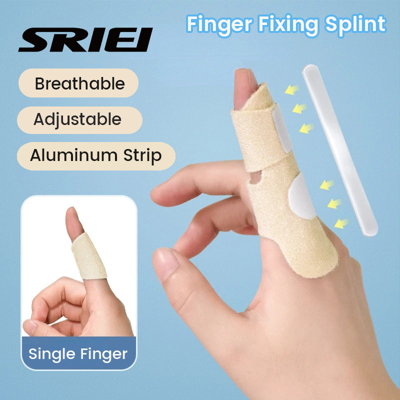 Sriei 1PCS Trigger Finger Splint ปรับอลูมิเนียม Finger Support Brace Hand Splint Fix สายรัดสําหรับโรคข้ออักเสบ Joint