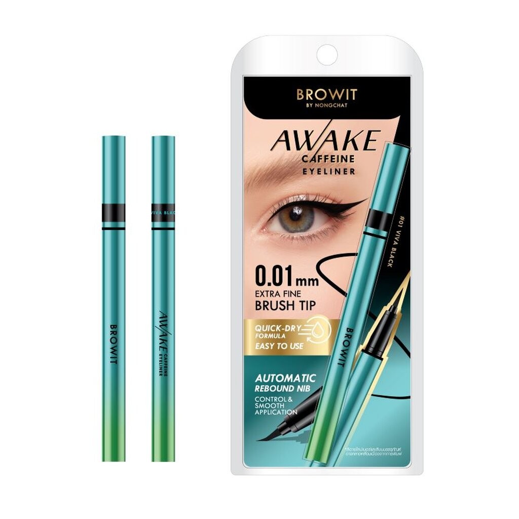 Browit บราวอิท อะเวคคาเฟอีนอายไลน์เนอร์ 0.5ml. วีว่าแบล็ค