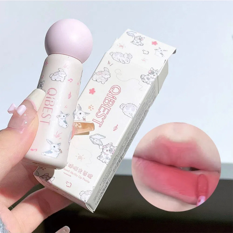 Qibest Cute Planet Matte Lip Mud Velvet ลิปสติกกันน้ํา