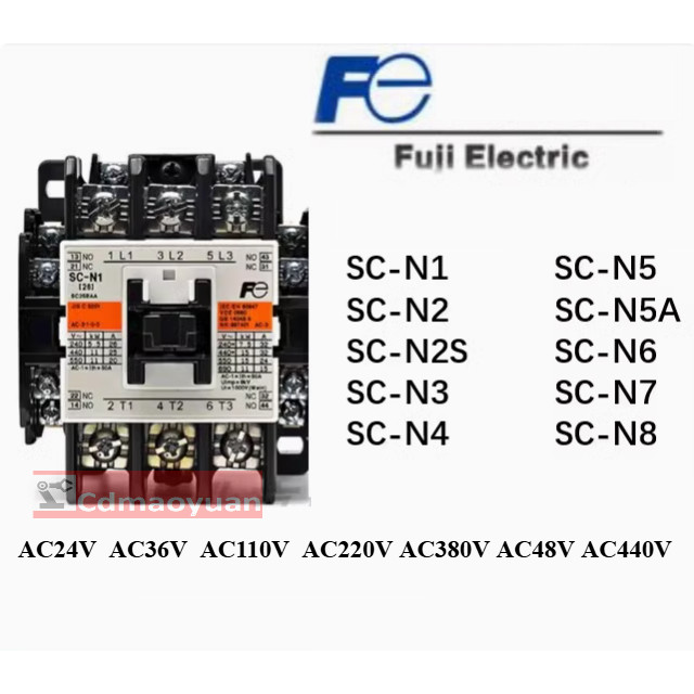 Fuji FUJI AC Contactor SC-N1-N2-N2S-N3-N4-N5/G คอนแทคลิฟต์ DC24 110V