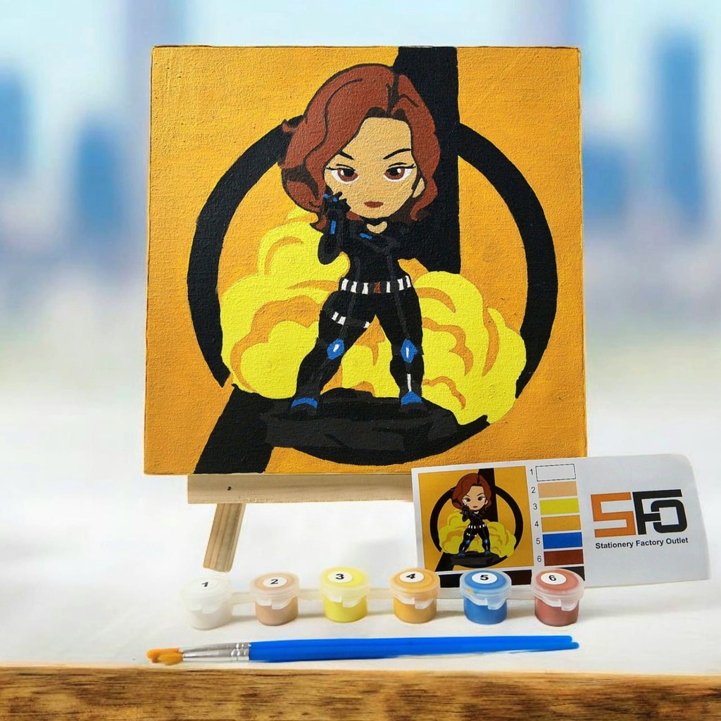 Sfo - DIY Paint By Numbers Kit 1 ชุด - Black Widow AD