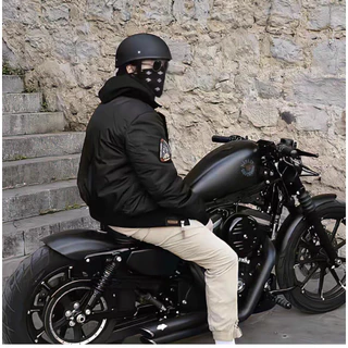 หมวกกันน็อคครึ่งใบ หมวกกันน็อคมอเตอร์ไซค์วินเทจ Retro Racer Scooter สีดําด้าน EPS ซับใน DOT ได้รับการรับรอง