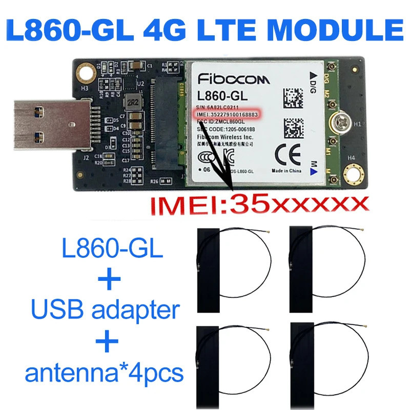 FDD-LTE TDD-LTE Cat16 Fibocom L860-GL L860-GL-16 USB 4G โมดูล Wlan การ์ด SPS L27188-001 สําหรับแล็ปท