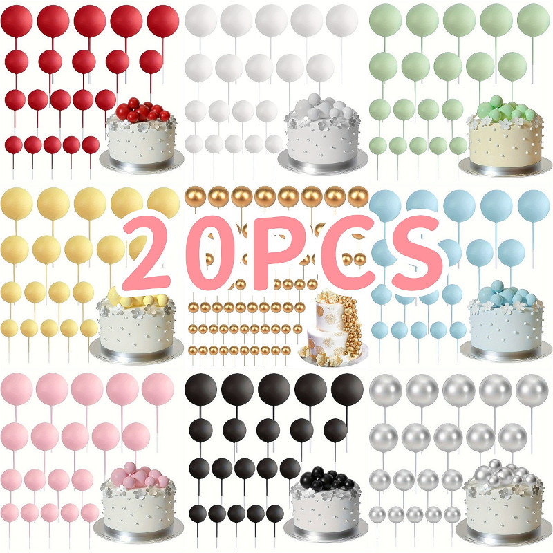20pcs Bubbles ลูกเค้ก Topper ชุดงานแต่งงานวันเกิด Xmas Party Baby Shower เค้กขนมเบเกอรี่ตกแต่ง