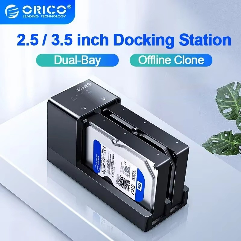 ORICO Hard Drive Docking Station 2 bay SATA to USB 3.0 HDD Docking สําหรับ 2.5/3.5 นิ้ว HDD/SSDStati