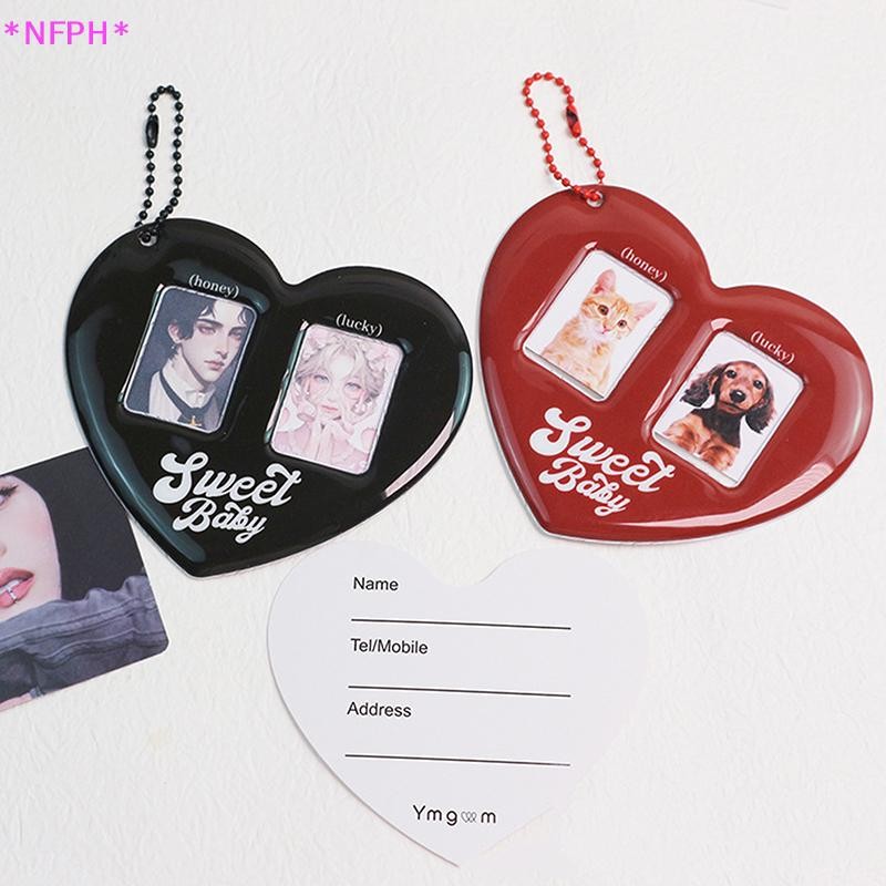 Nfph> Love Heart Idol Photo Sleeves Pendant Card Holder Photocards Film Protector Photo Pocket ใหม่ - รูปที่ 7