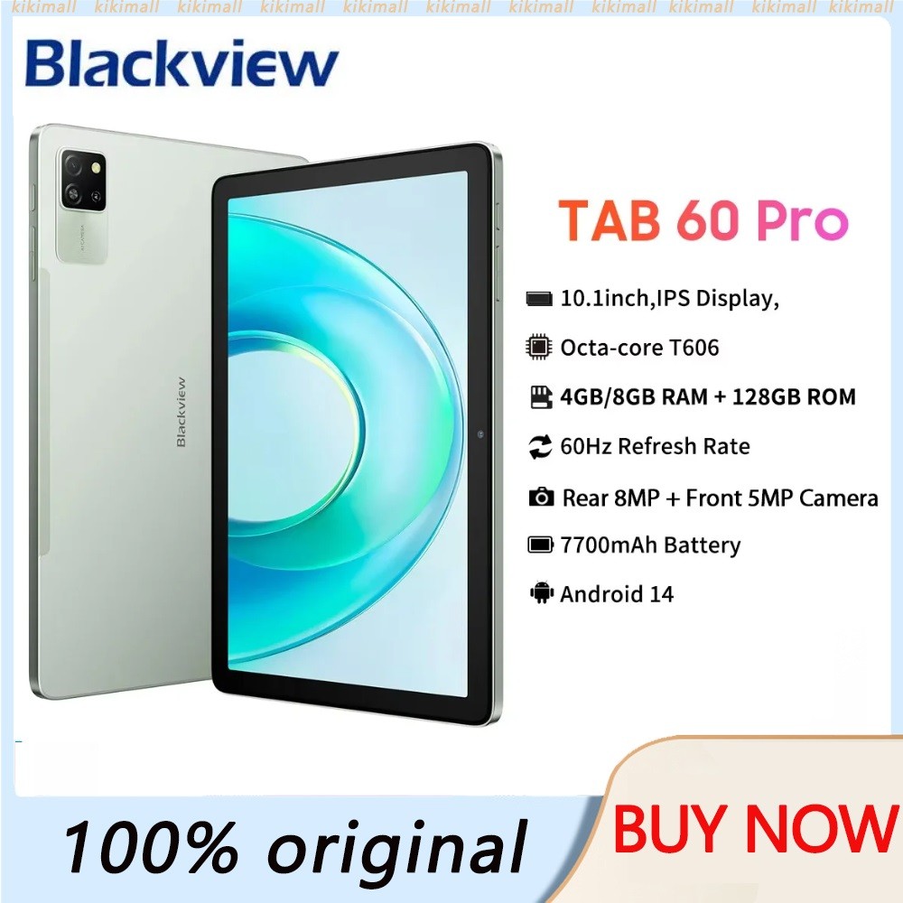 Blackview Tab 60 Pro แท็บเล็ตพีซี 10.1 จอแสดงผล IPS Octa-core T606,4GB/8GB RAM+256GB ROM, 7700mAh แบ