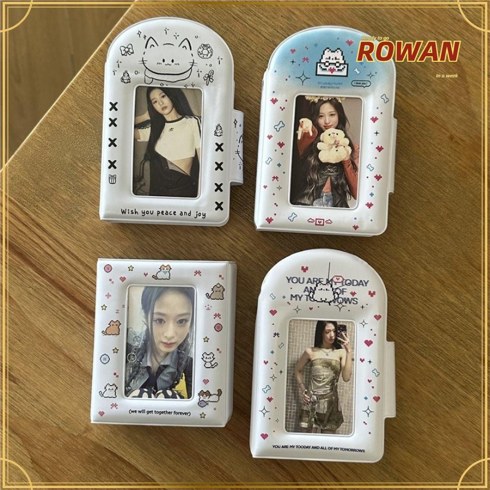 โรวัน การ์ดอัลบั้ม,แมวน่ารัก พีวีซี โฟโต้การ์ด เครื่องผูก, คุณภาพสูงมินิที่มี20หน้าภายใน3นิ้วบัตรไอดอลรวบรวมหนังสือ