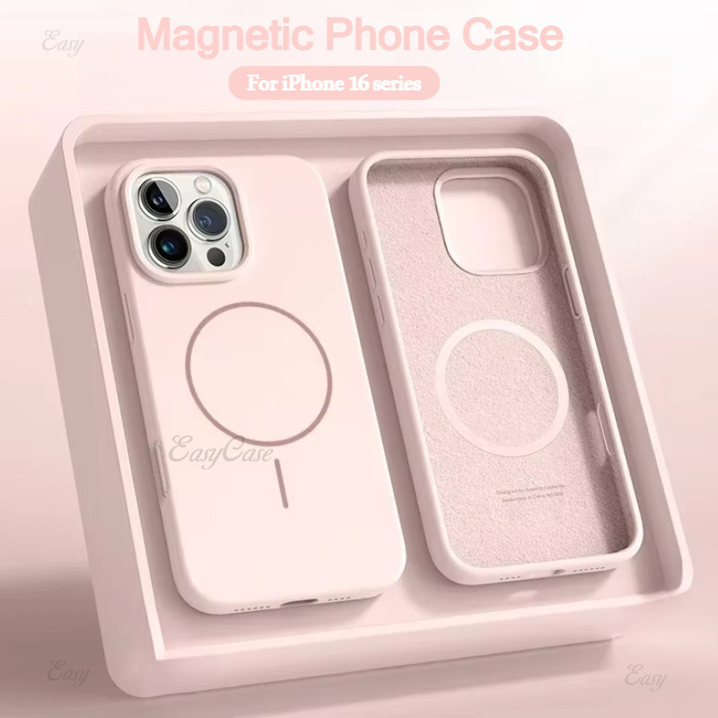 หรูหราอย่างเป็นทางการแม่เหล็กที่แข็งแกร่งซิลิโคนเหลวสําหรับ ไอโฟน 17 16 15 14 11 12 13 มือโปร สูงสุด 16 บวกป้องกันลื่น - รูปที่ 6